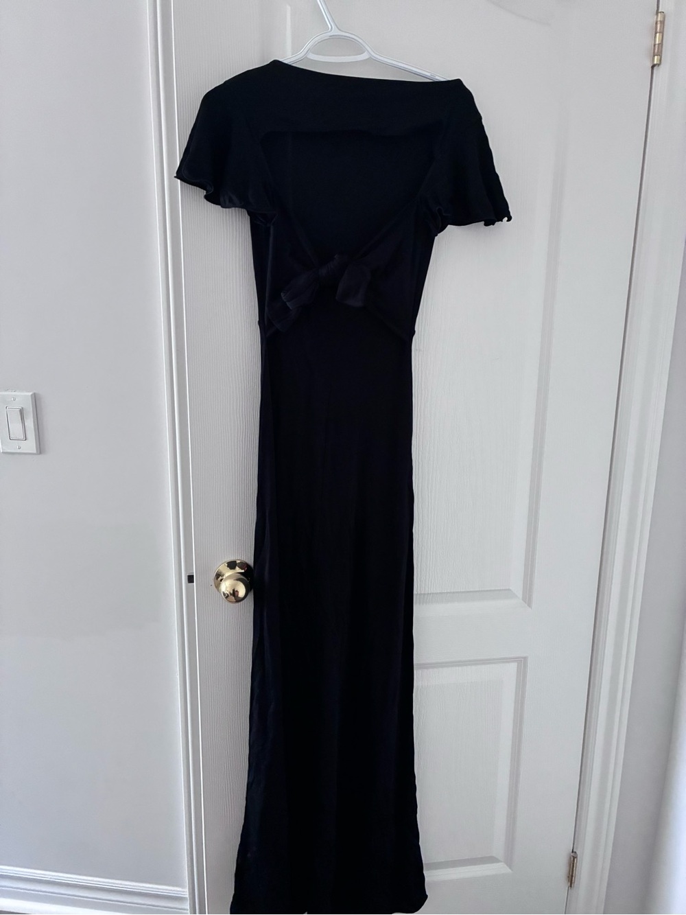Max & Co. Black Maxi Dress with Tie-Back Detail